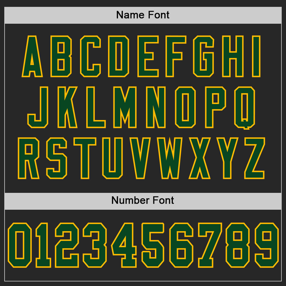 Custom Black Green-Gold Mesh Authentic Football Jersey - Sky-Custom