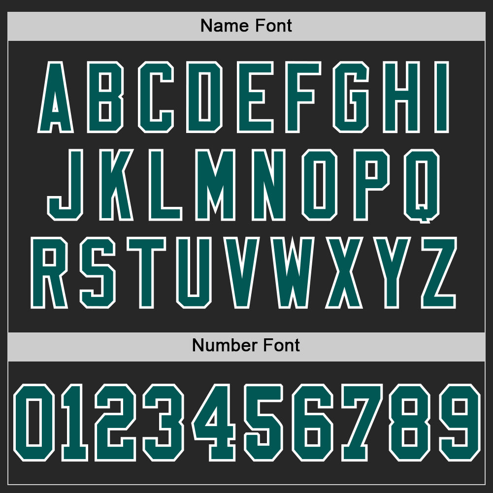 Custom Black Midnight Green-White Mesh Authentic Football Jersey - Sky-Custom