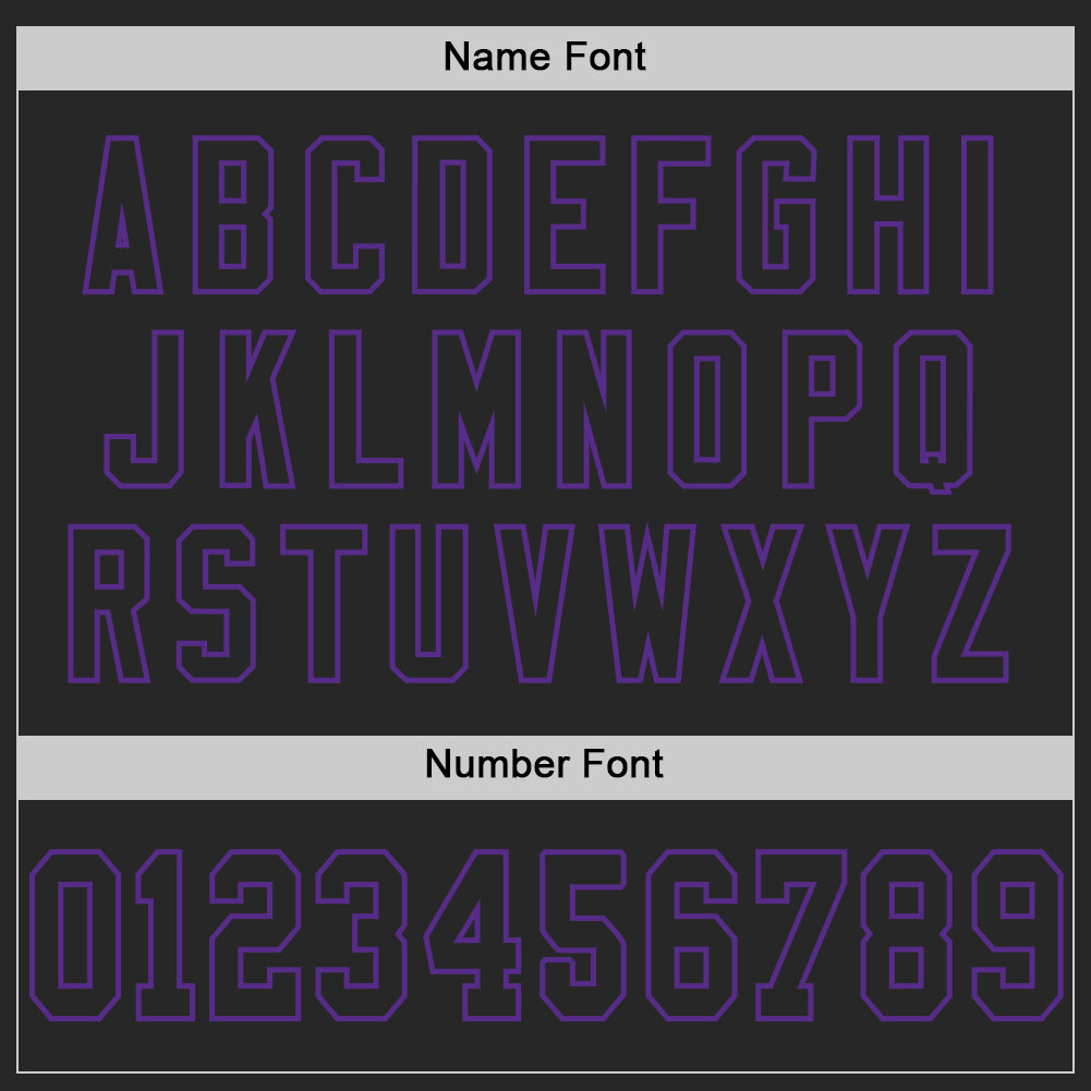 Custom Black Purple Mesh Authentic Football Jersey - Sky-Custom