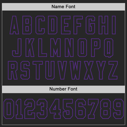 Custom Black Purple Mesh Authentic Football Jersey - Sky-Custom