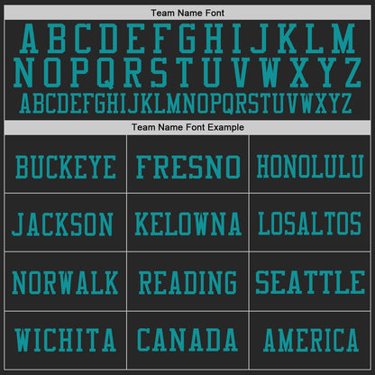 Custom Black Teal Mesh Authentic Football Jersey - Sky-Custom