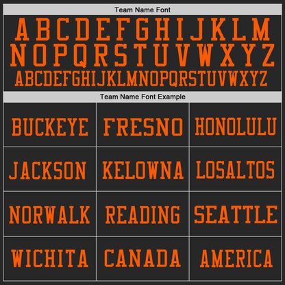 Custom Black Orange Mesh Authentic Football Jersey - Sky-Custom