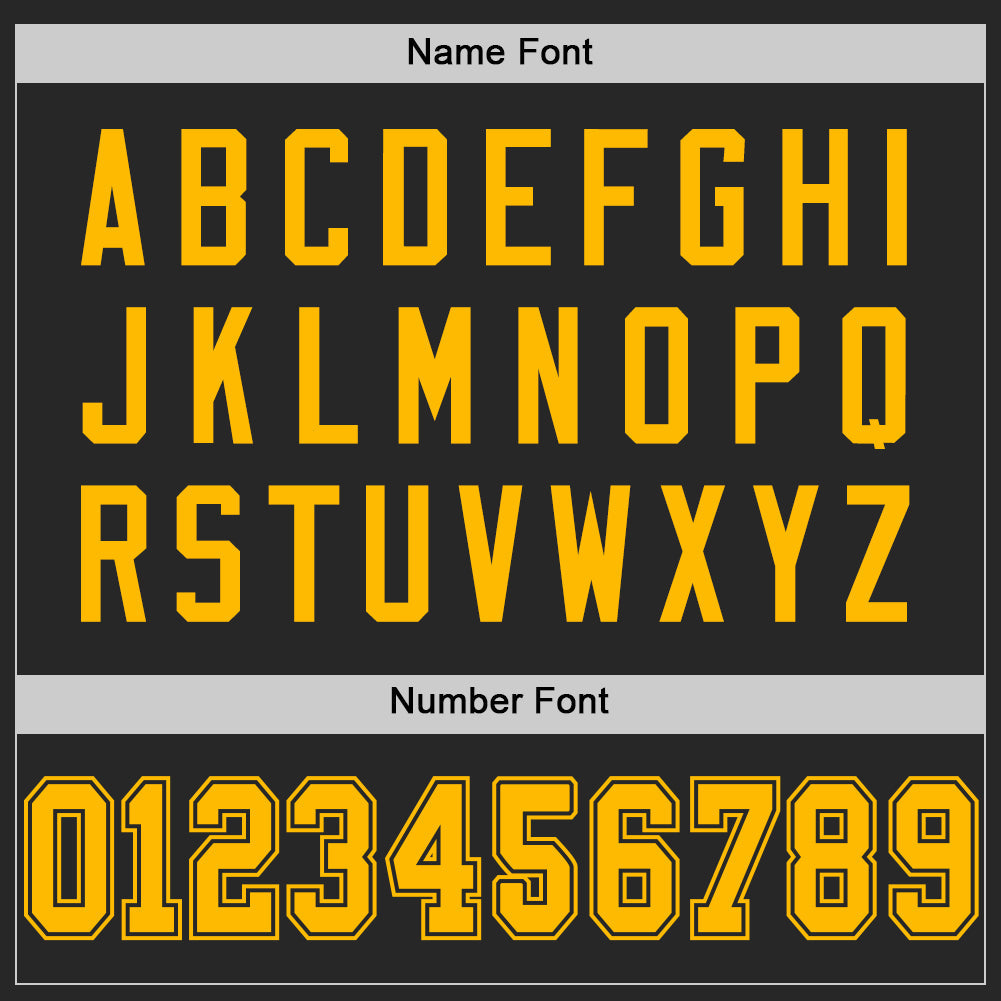 Custom Black Gold Mesh Authentic Football Jersey - Sky-Custom