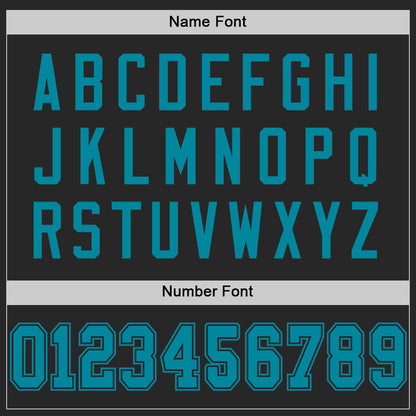 Custom Black Teal Mesh Authentic Football Jersey - Sky-Custom