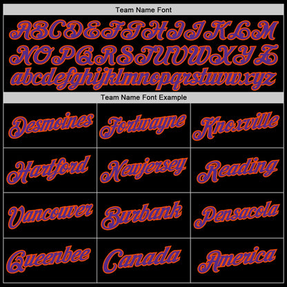 Custom Black Purple-Orange Authentic Throwback Basketball Jersey - Sky-Custom