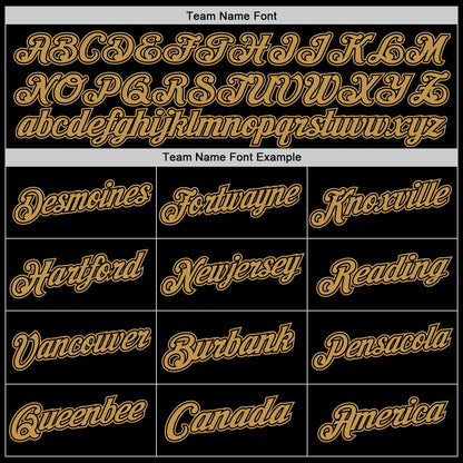 Custom Black Old Gold Authentic Throwback Basketball Jersey - Sky-Custom