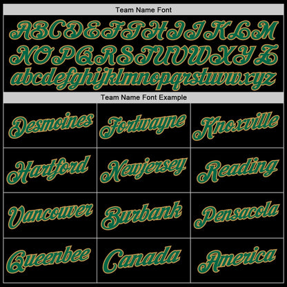 Custom Black Kelly Green-Old Gold Authentic Throwback Basketball Jersey - Sky-Custom