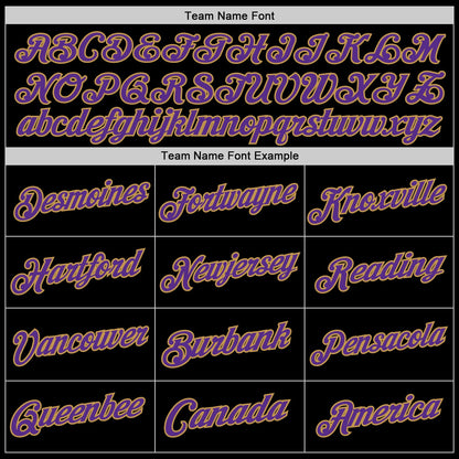 Custom Black Purple-Old Gold Authentic Throwback Basketball Jersey - Sky-Custom