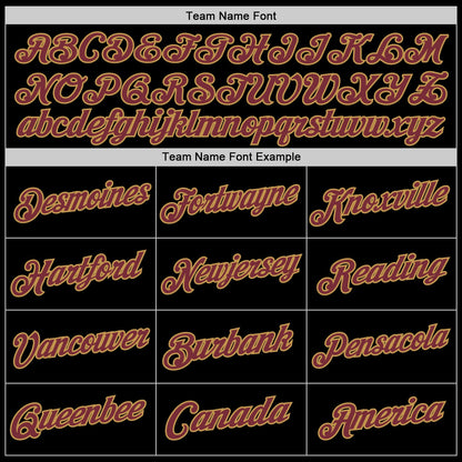 Custom Black Burgundy-Old Gold Authentic Throwback Basketball Jersey - Sky-Custom