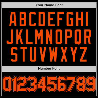 Custom Black Orange Authentic Throwback Basketball Jersey - Sky-Custom