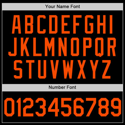 Custom Black Orange Authentic Throwback Basketball Jersey - Sky-Custom