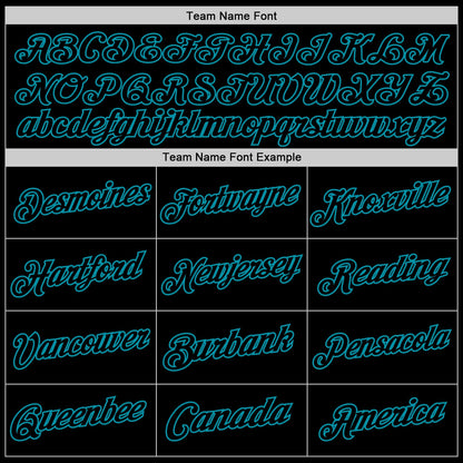 Custom Black Teal Authentic Throwback Basketball Jersey - Sky-Custom