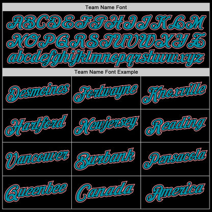 Custom Black Medium Pink-Teal Authentic Throwback Basketball Jersey - Sky-Custom
