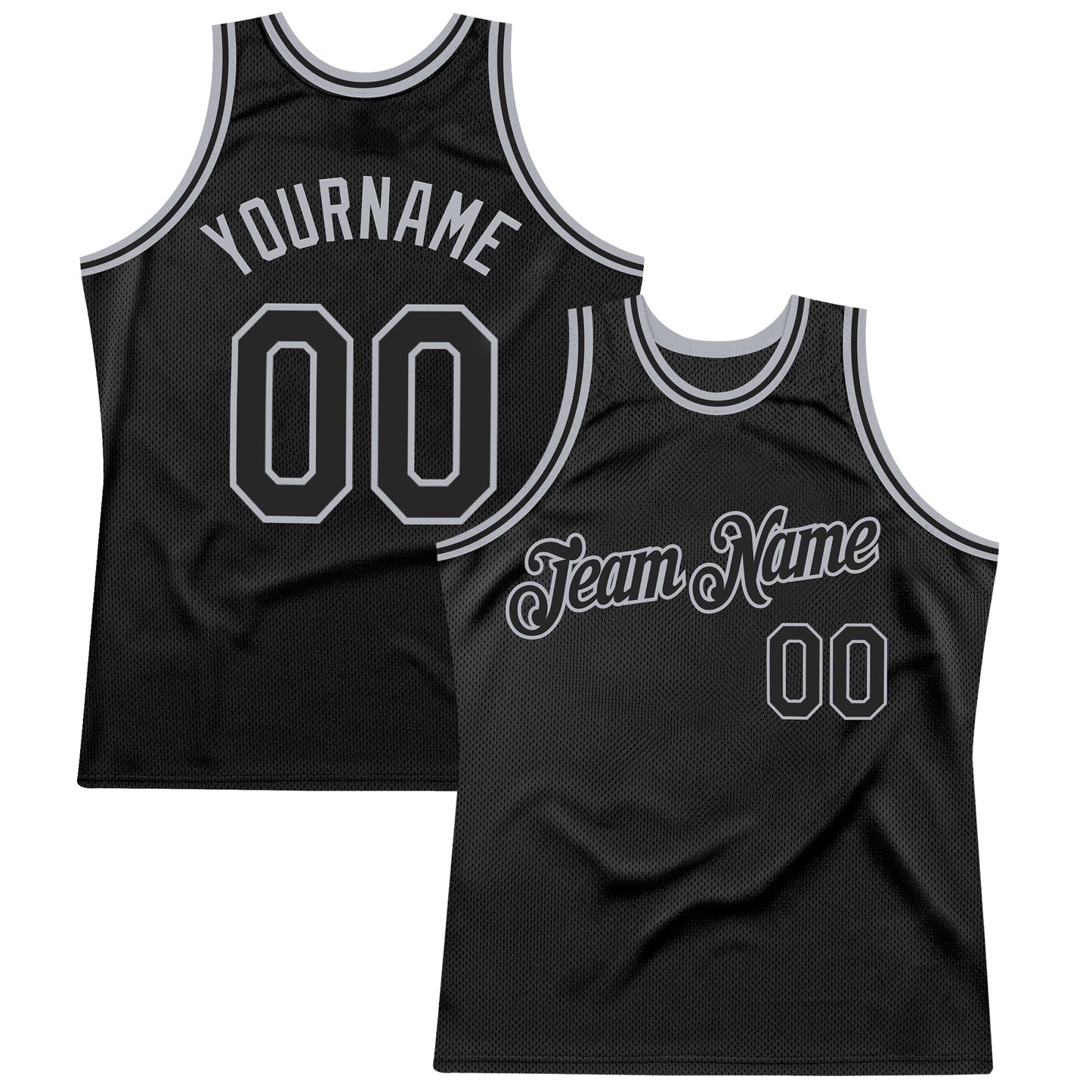 Custom Black Gray Authentic Throwback Basketball Jersey - Sky-Custom