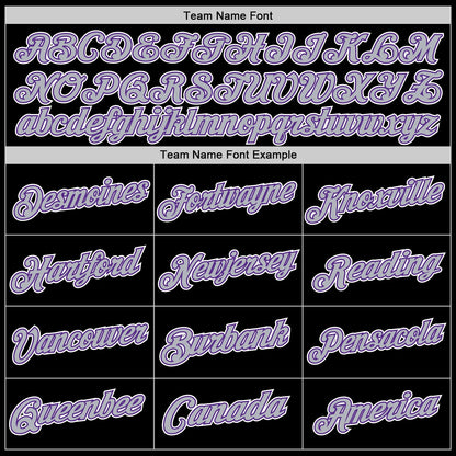 Custom Black Gray-Purple Authentic Throwback Basketball Jersey - Sky-Custom