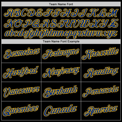 Custom Black Royal-Gold Authentic Throwback Basketball Jersey - Sky-Custom