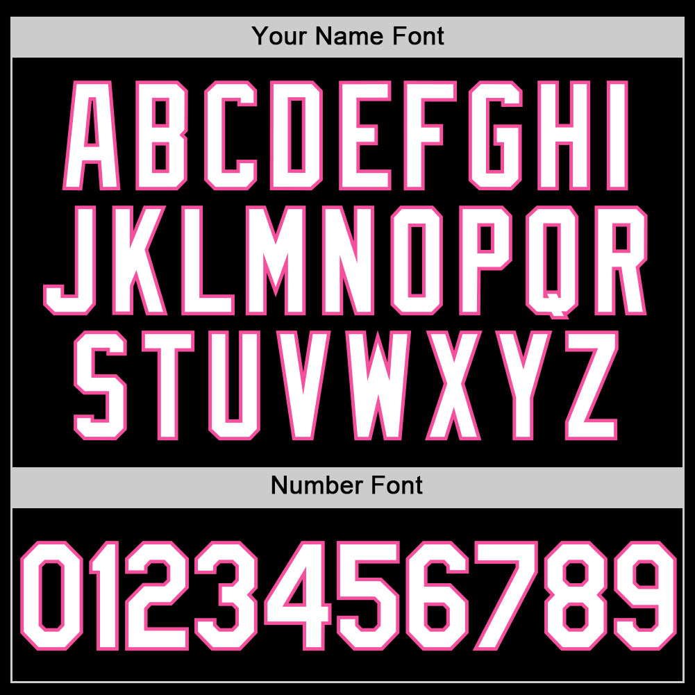 Custom Black White-Pink Authentic Throwback Basketball Jersey - Sky-Custom
