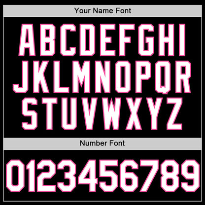 Custom Black White-Pink Authentic Throwback Basketball Jersey - Sky-Custom
