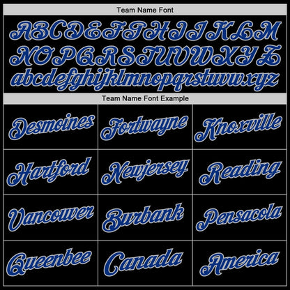 Custom Black Royal-Gray Authentic Throwback Basketball Jersey - Sky-Custom