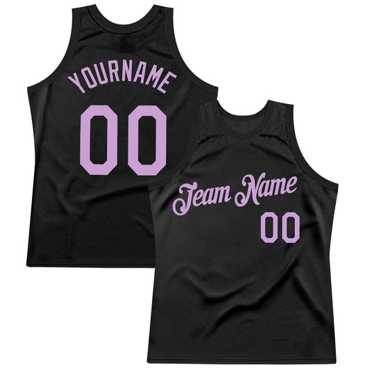 Custom Black Light Purple Authentic Throwback Basketball Jersey - Sky-Custom