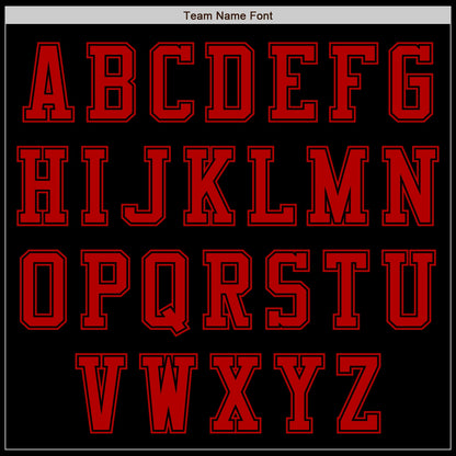 Custom Black Red Authentic Baseball Jersey - Sky-Custom