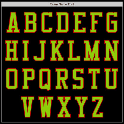 Custom Black Neon Green-Red Authentic Baseball Jersey - Sky-Custom