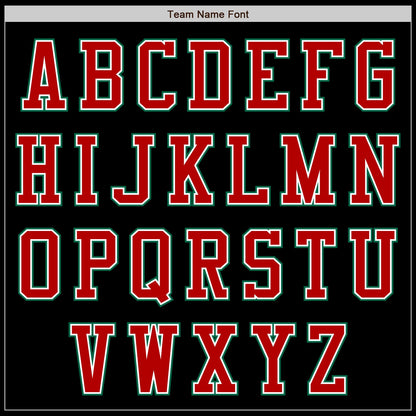 Custom Black Kelly Green-Red Authentic Baseball Jersey - Sky-Custom