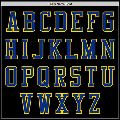 Custom Black Royal-Yellow Authentic Baseball Jersey - Sky-Custom