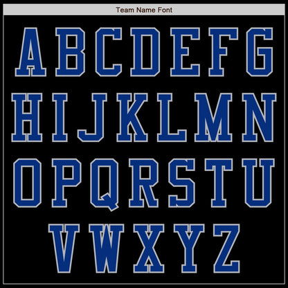 Custom Black Royal-Gray Authentic Baseball Jersey - Sky-Custom