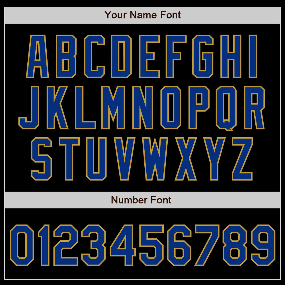 Custom Black Royal-Old Gold Authentic Baseball Jersey - Sky-Custom