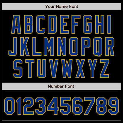 Custom Black Royal-Old Gold Authentic Baseball Jersey - Sky-Custom
