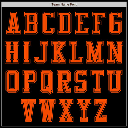 Custom Black Orange Authentic Baseball Jersey - Sky-Custom