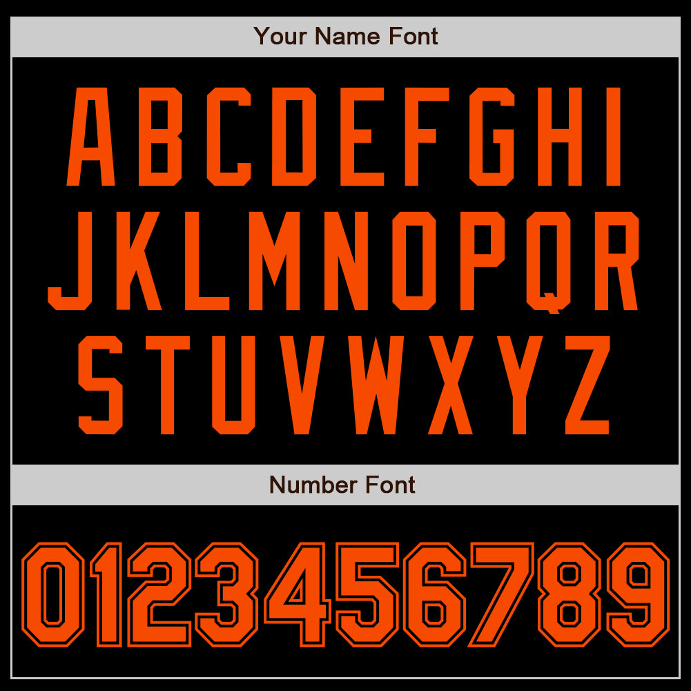 Custom Black Orange Authentic Baseball Jersey - Sky-Custom