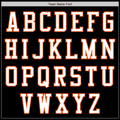 Custom Black White-Orange Authentic Baseball Jersey - Sky-Custom
