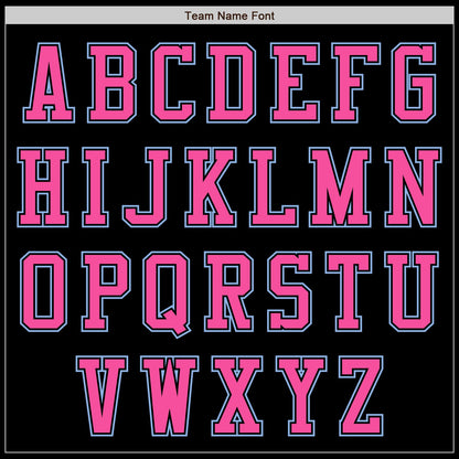 Custom Black Light Blue-Pink Authentic Baseball Jersey - Sky-Custom