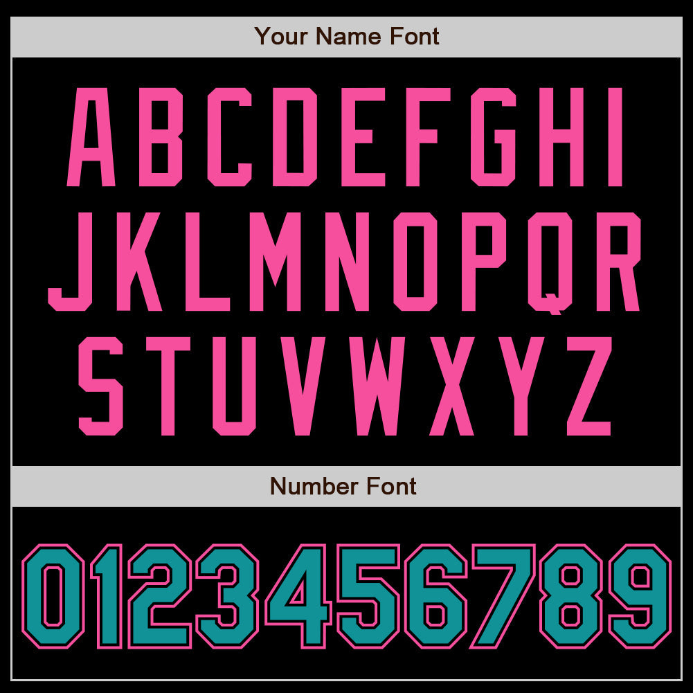Custom Black Teal-Pink Authentic Baseball Jersey - Sky-Custom