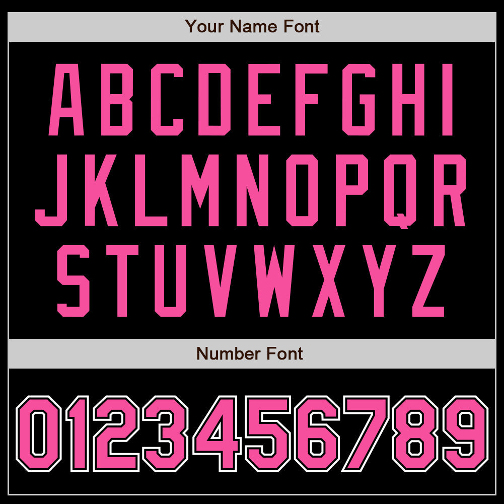 Custom Black Pink-White Authentic Baseball Jersey - Sky-Custom