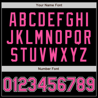 Custom Black Pink-White Authentic Baseball Jersey - Sky-Custom