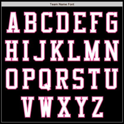 Custom Black White-Pink Authentic Baseball Jersey - Sky-Custom