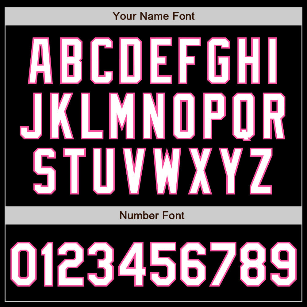 Custom Black White-Pink Authentic Baseball Jersey - Sky-Custom