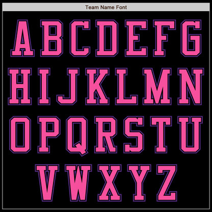 Custom Black Purple-Pink Authentic Baseball Jersey - Sky-Custom
