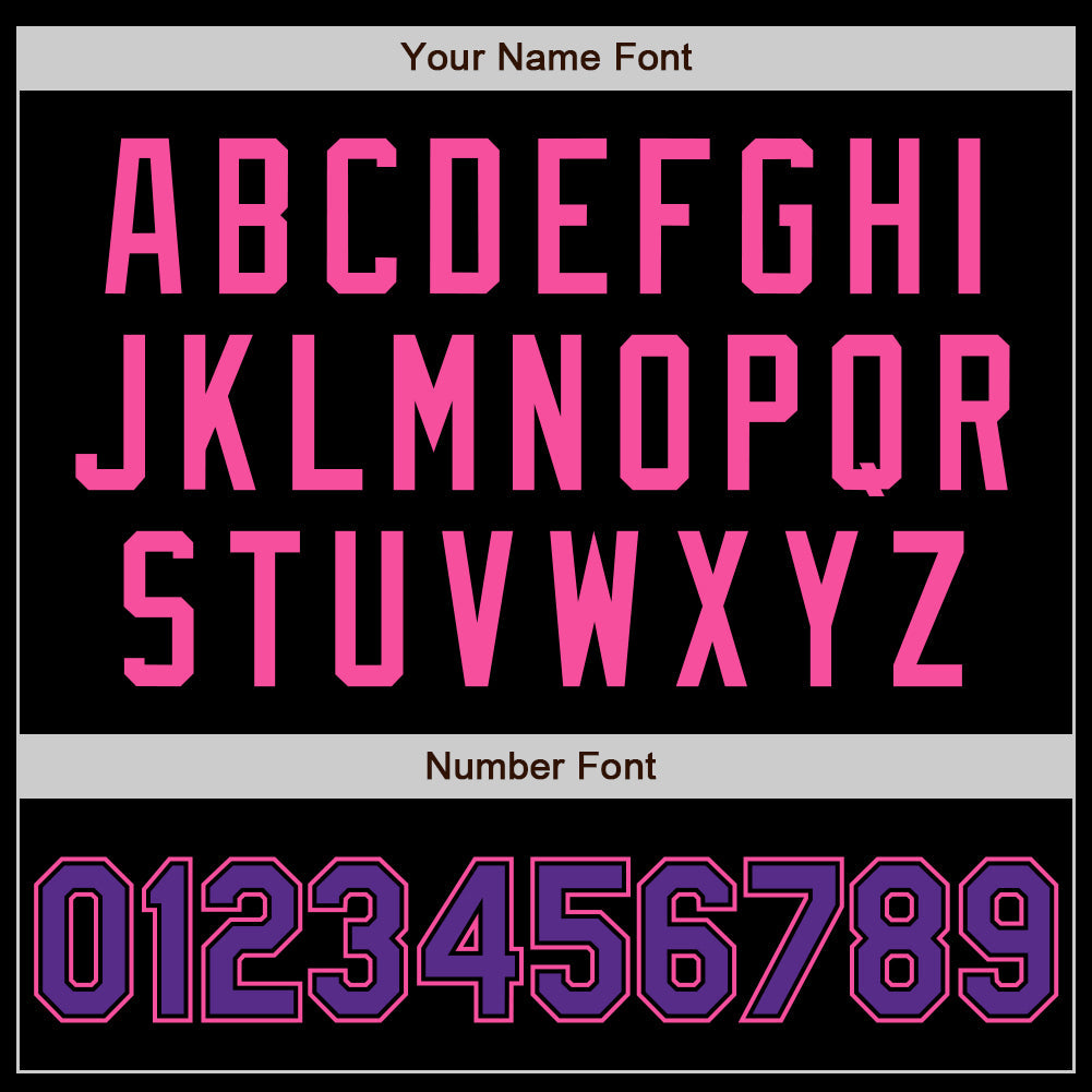 Custom Black Purple-Pink Authentic Baseball Jersey - Sky-Custom