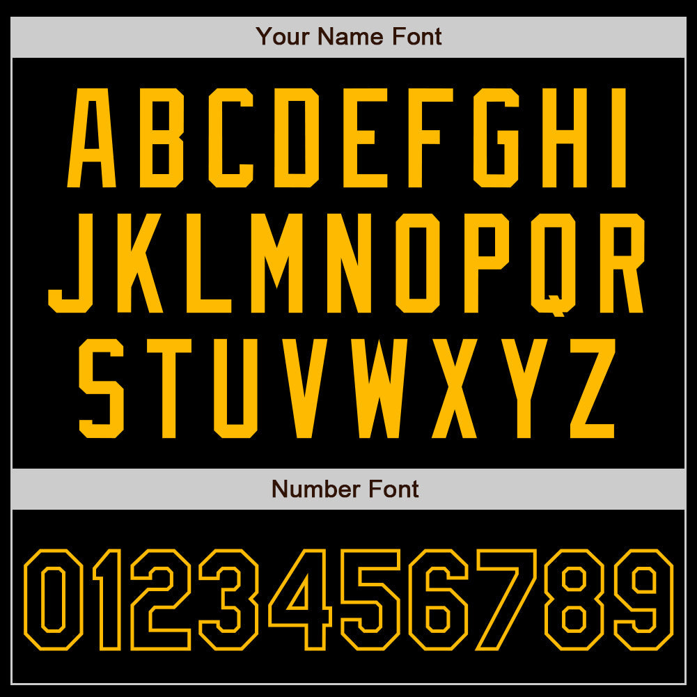 Custom Black Gold Authentic Baseball Jersey - Sky-Custom