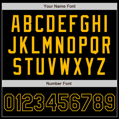 Custom Black Gold Authentic Baseball Jersey - Sky-Custom