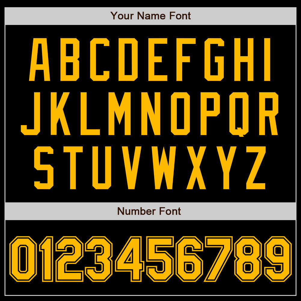 Custom Black Gold Authentic Baseball Jersey - Sky-Custom