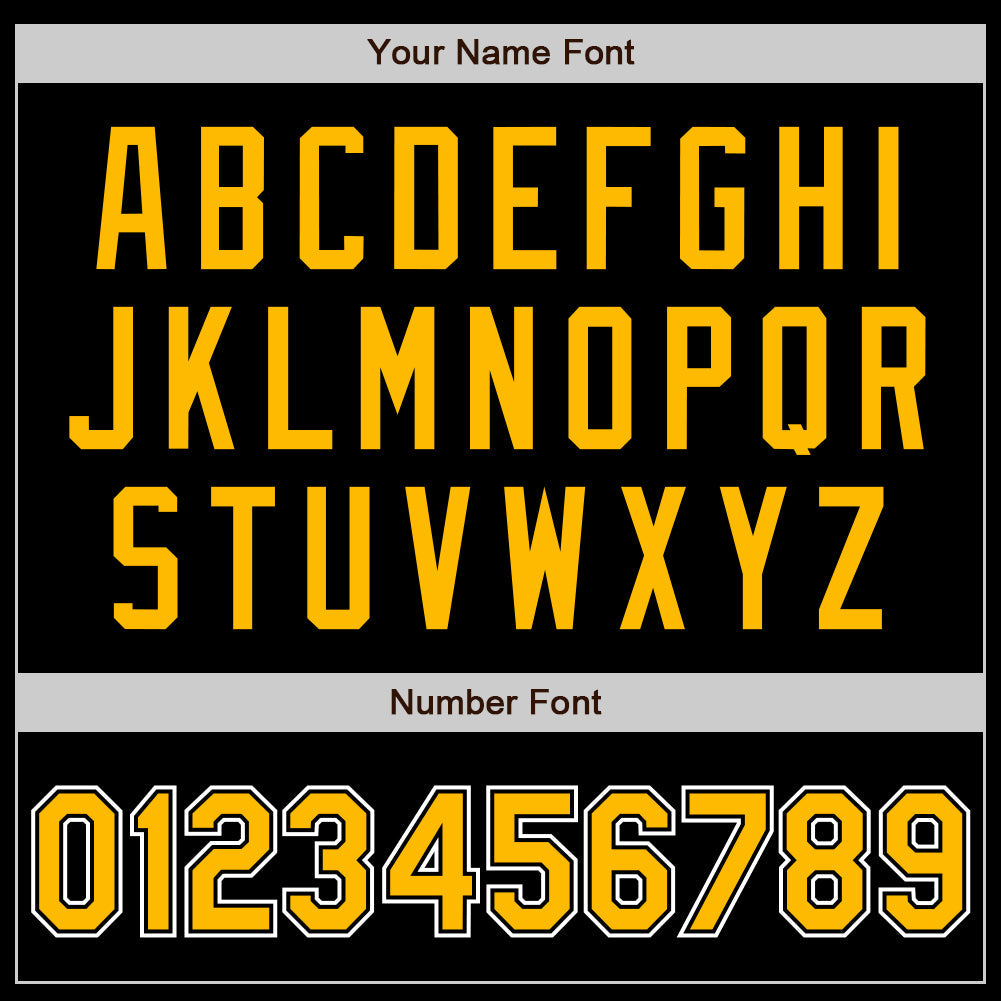 Custom Black Gold-White Authentic Baseball Jersey - Sky-Custom