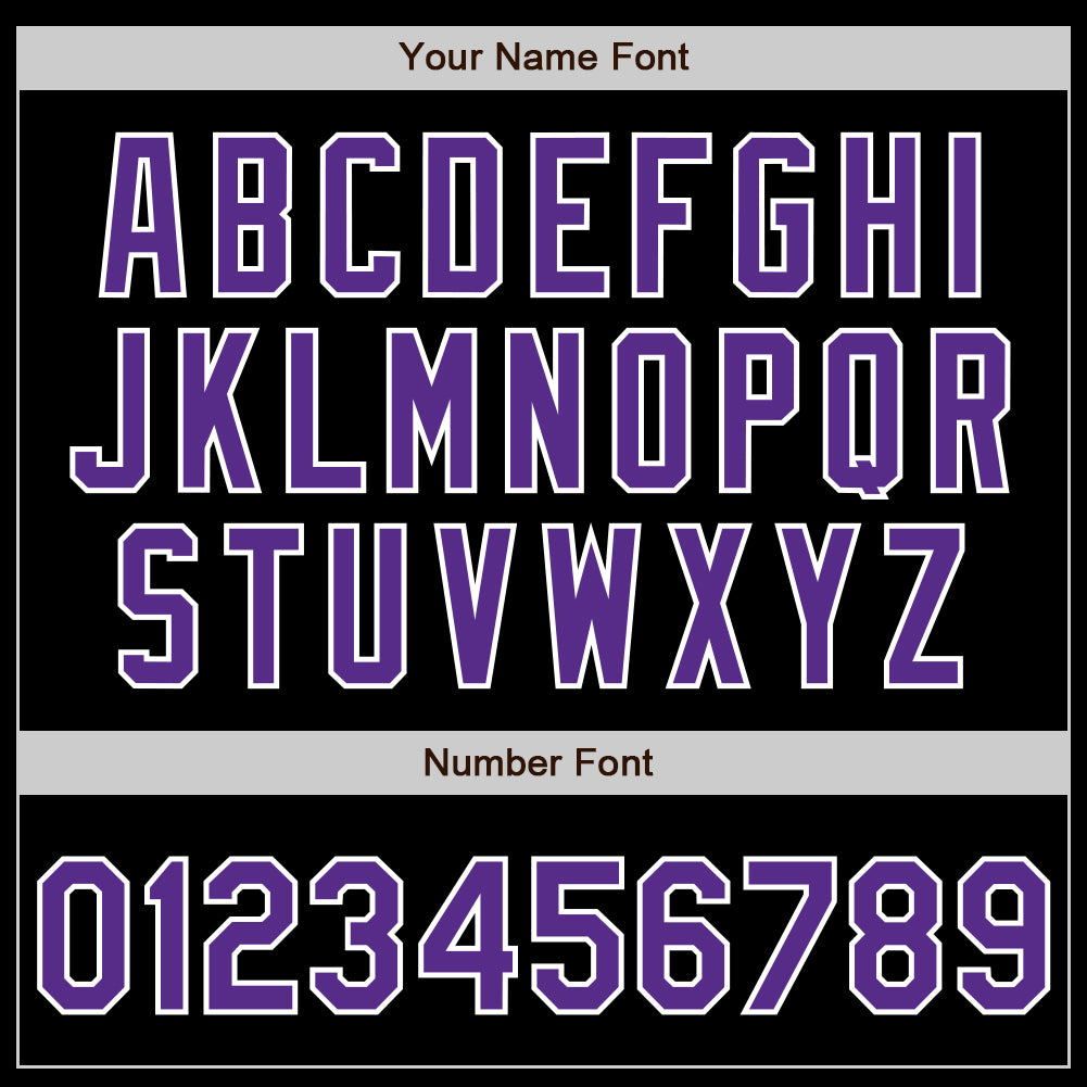 Custom Black Purple-White Authentic Baseball Jersey - Sky-Custom