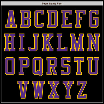 Custom Black Purple-Gold Authentic Baseball Jersey - Sky-Custom
