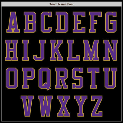 Custom Black Purple-Old Gold Authentic Baseball Jersey - Sky-Custom