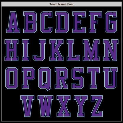 Custom Black Purple-Light Blue Authentic Baseball Jersey - Sky-Custom
